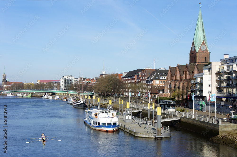 Bremen Weserpromenade Schlachte