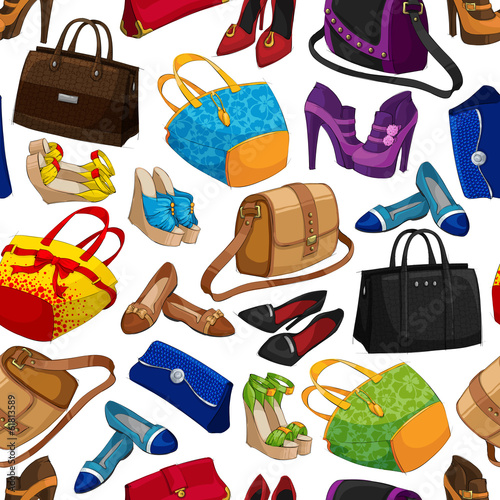 Seamless woman's fashion accessory wallpaper