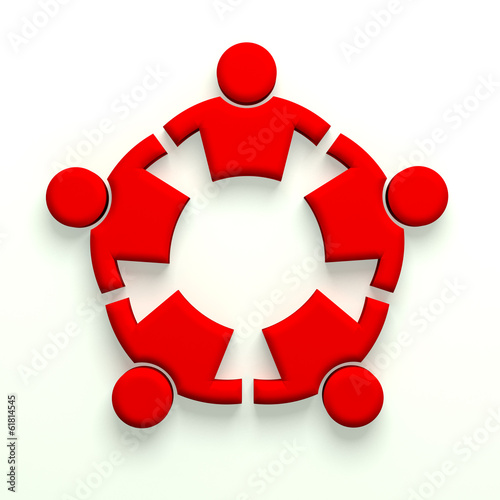 People Strong 5 - 3d design - red color scheme