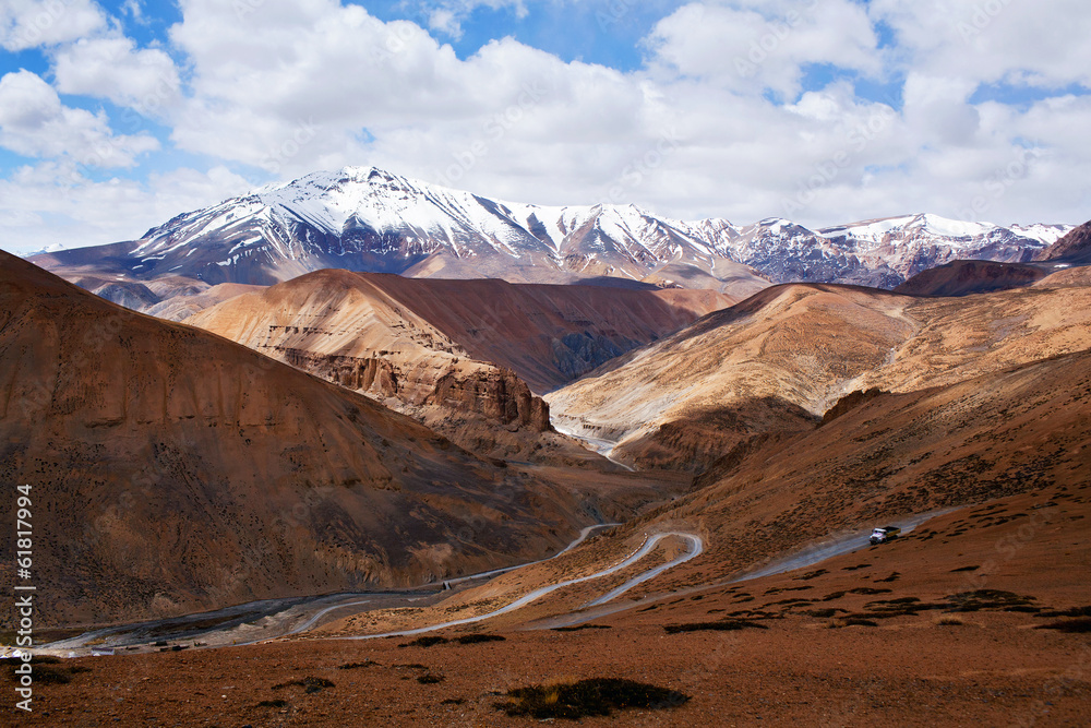 Himalaya mountain landscape at Manali - Leh road, India
