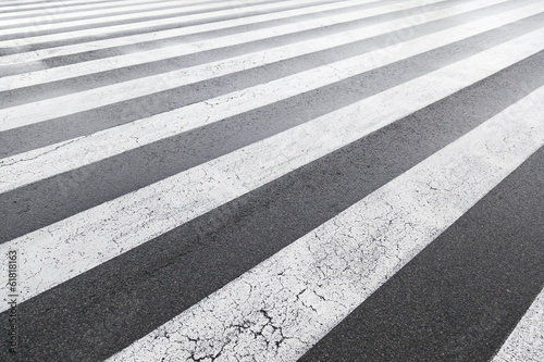 Zebra crossing painted on asphalt