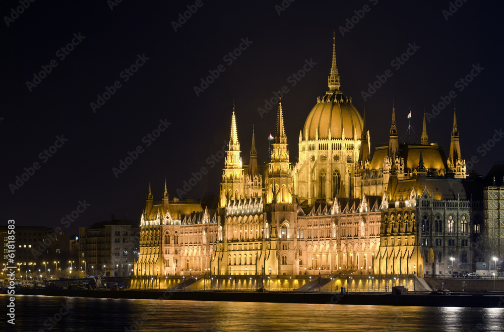 Parliament by night