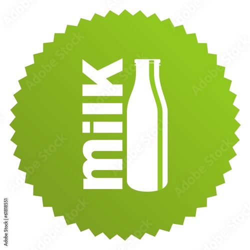 green sticer milk