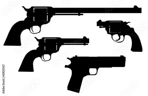 Hand Gun Silhouettes