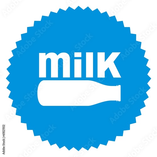 vector blue sticer milk