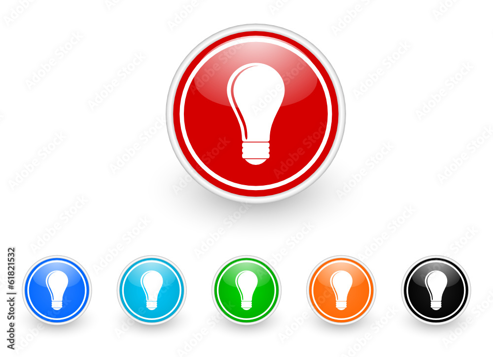 bulb icon vector set bulb icon vector set