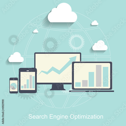 Search Engine Optimization. Vector Illustration