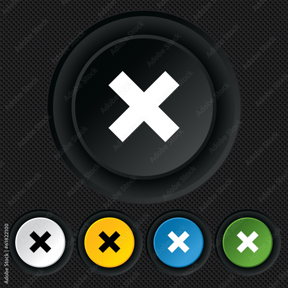 Obraz premium Delete sign icon. Remove button.