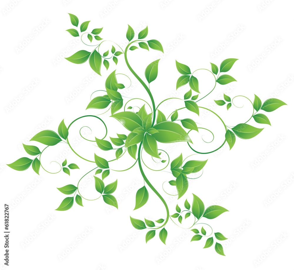 leaves in the form of abstract banner