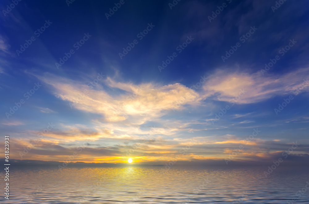 incredibly beautiful sunset on the shores of the ocean incredibly beautiful sunset on the shores of the ocean