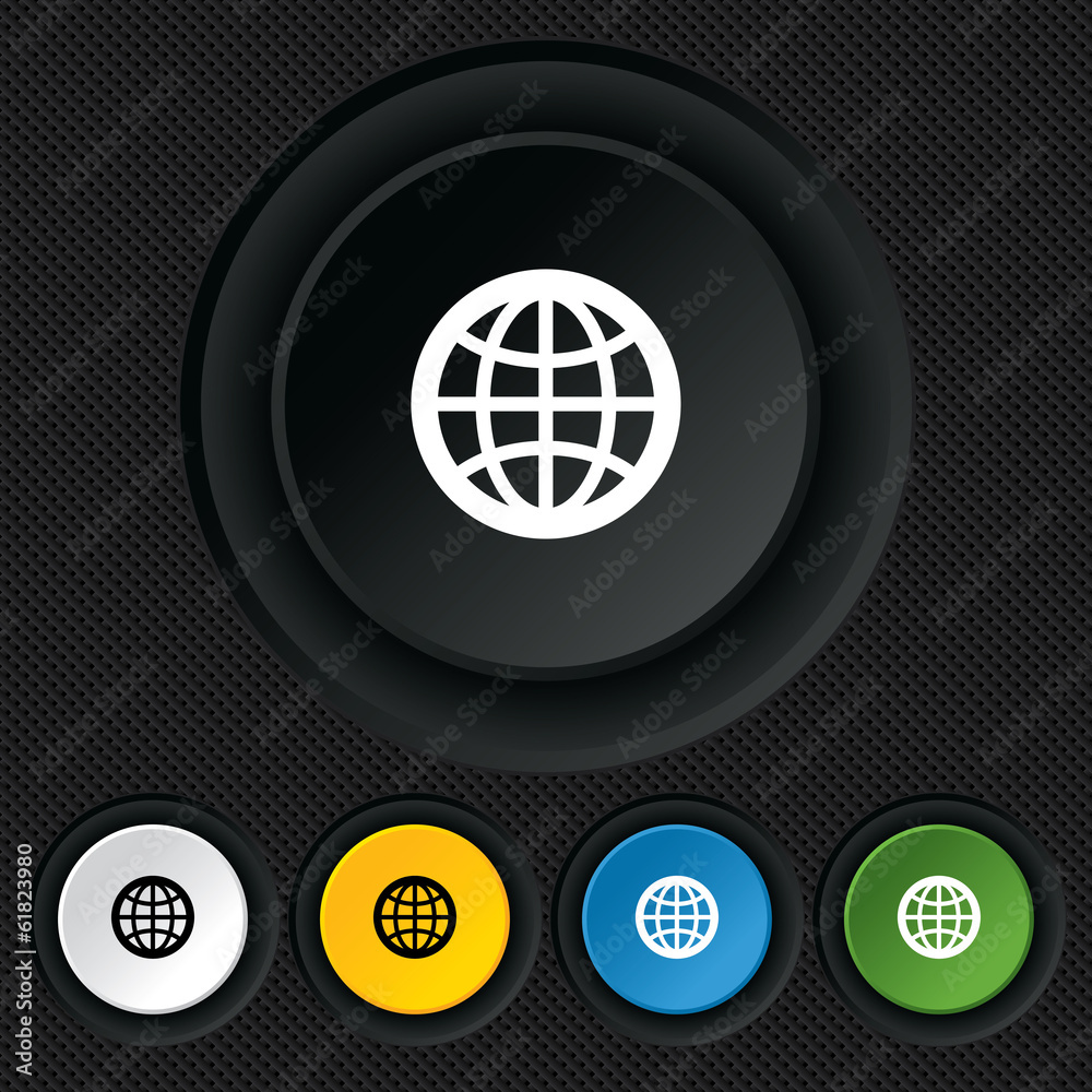 Globe sign icon. World symbol.