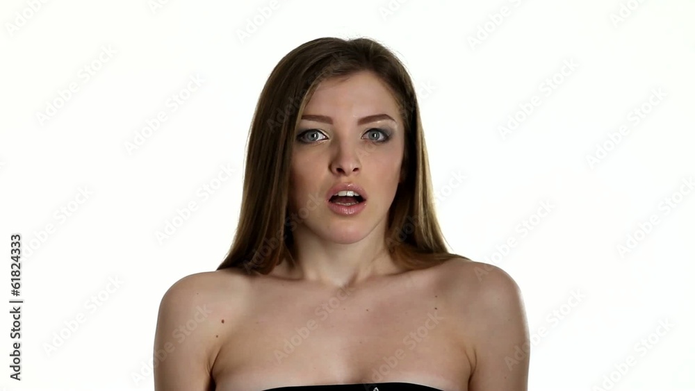 Sexy woman posing, isolated white background Sexy woman posing, isolated white background