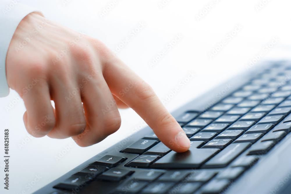 Image of man's hands typing. Selective focus Image of man's hands typing. Selective focus
