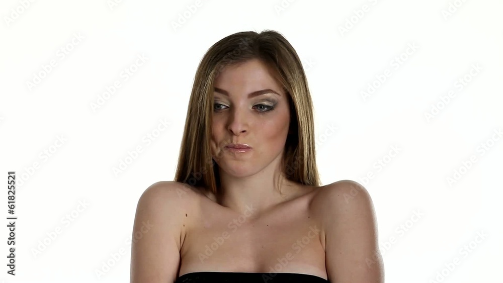 Sexy woman posing, isolated white background Sexy woman posing, isolated white background