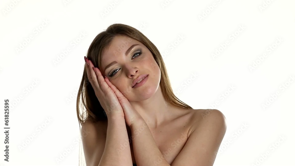 Sexy woman posing, isolated white background Sexy woman posing, isolated white background