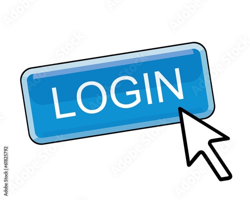 login button with cursor pointer 