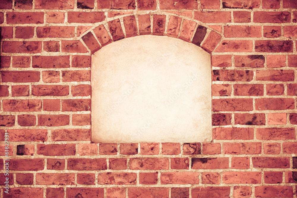 custom made wallpaper toronto digitalOld arch arc niche with copy space in brick wall background