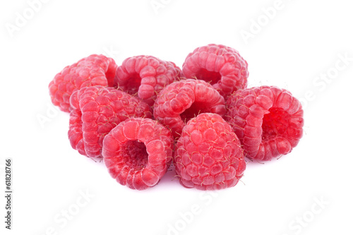 Raspberries in close-up