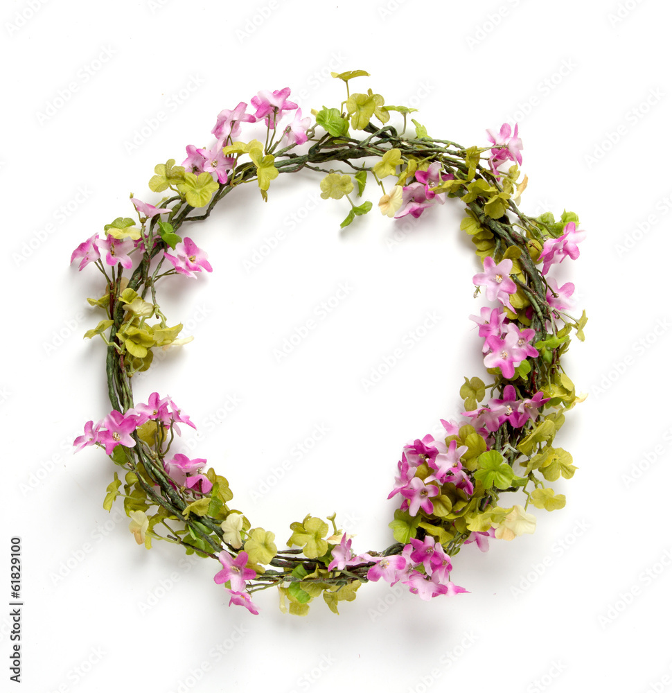 Flower frame isolated on white background Flower frame isolated on white background