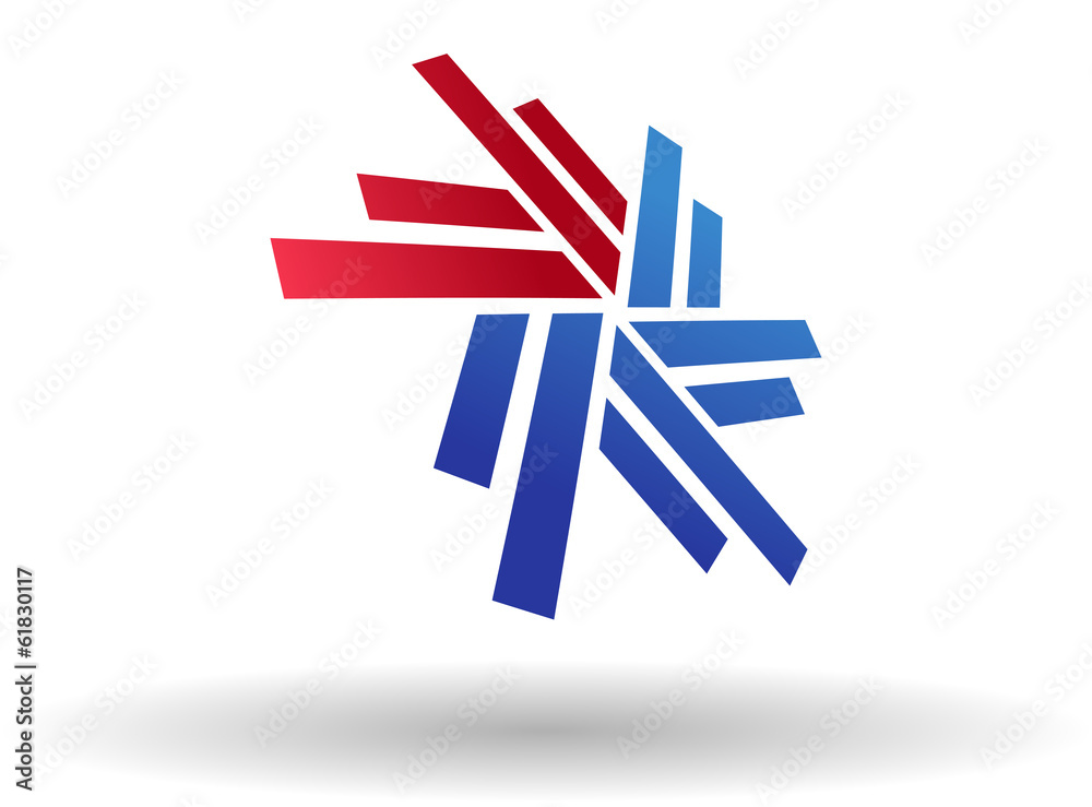 Abstract snowflake symbol Abstract snowflake symbol