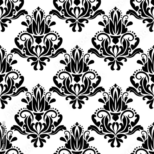 Damask seamless pattern background