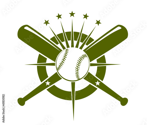 Baseball championship icon or emblem