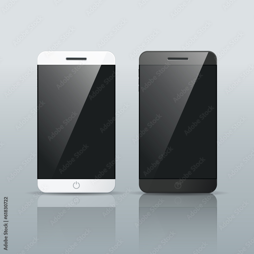 black and white Smart phone Vector isolated black and white Smart phone Vector isolated