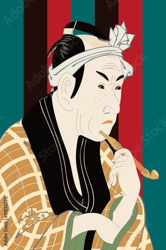 東洲斎写楽 四代目松本幸四郎の山谷の肴屋五郎兵衛のイラスト