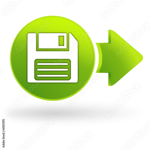 sauvegarder sur symbole web vert