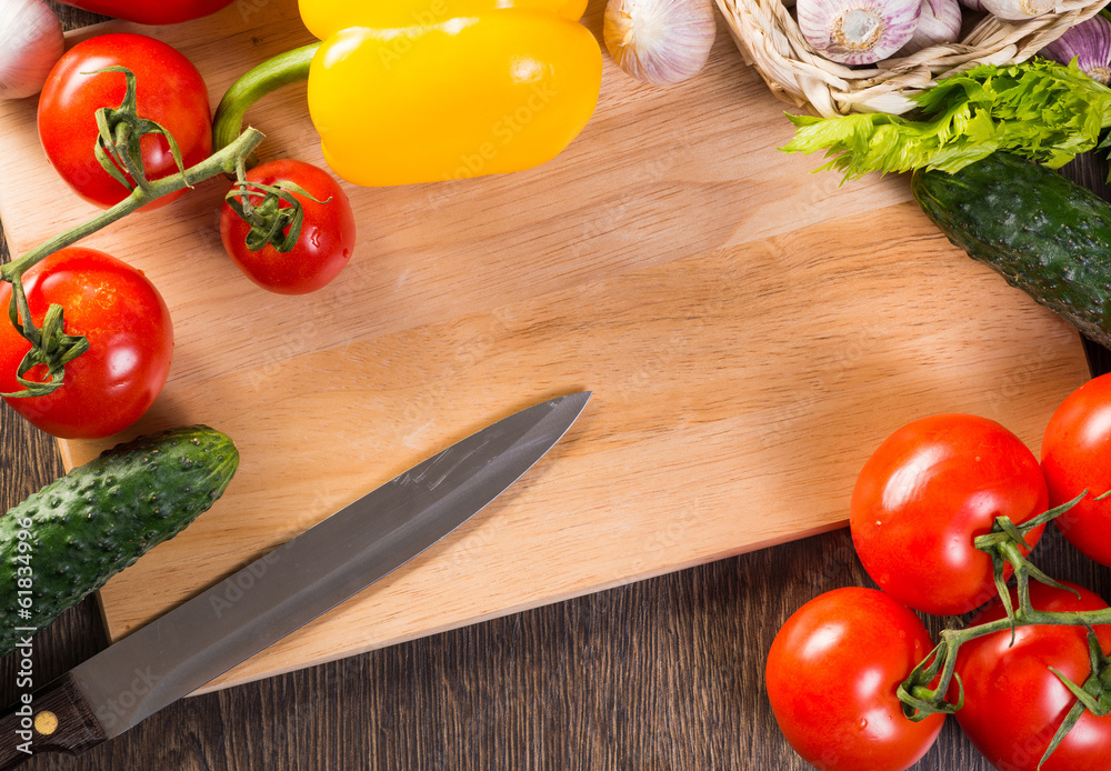 vegetables on the kitchen board vegetables on the kitchen board