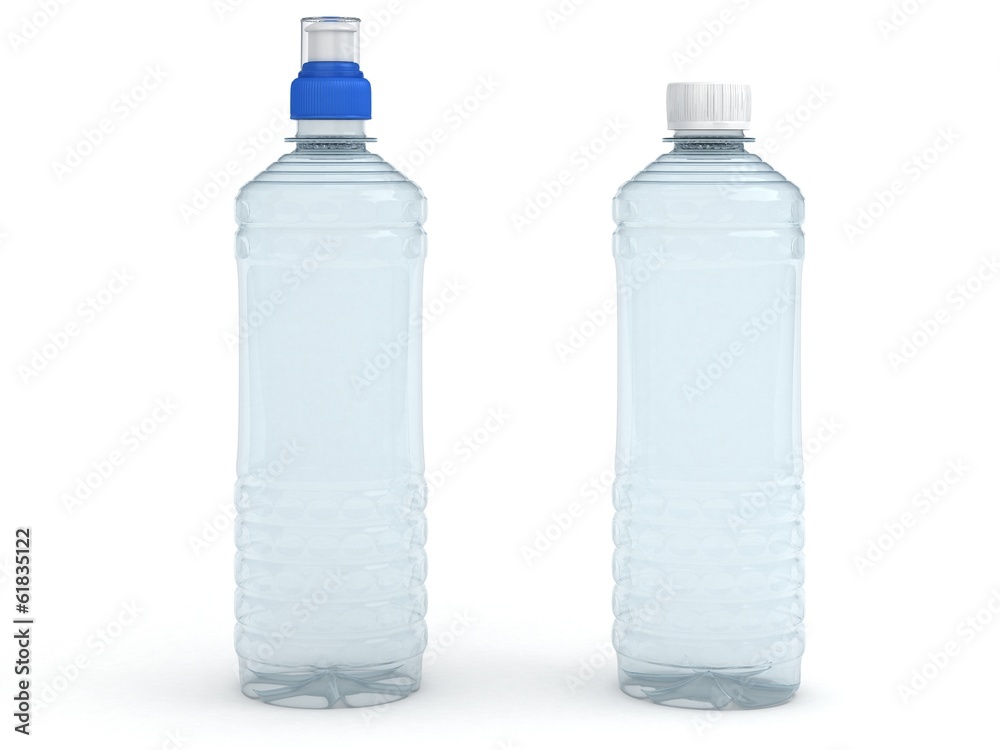 Empty bottles isolated on white Empty bottles isolated on white
