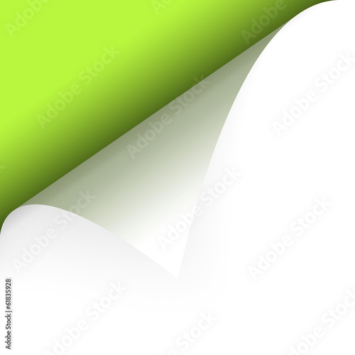 Papier Ecke oben links