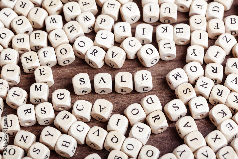 Letter dices word - sale Letter dices word - sale