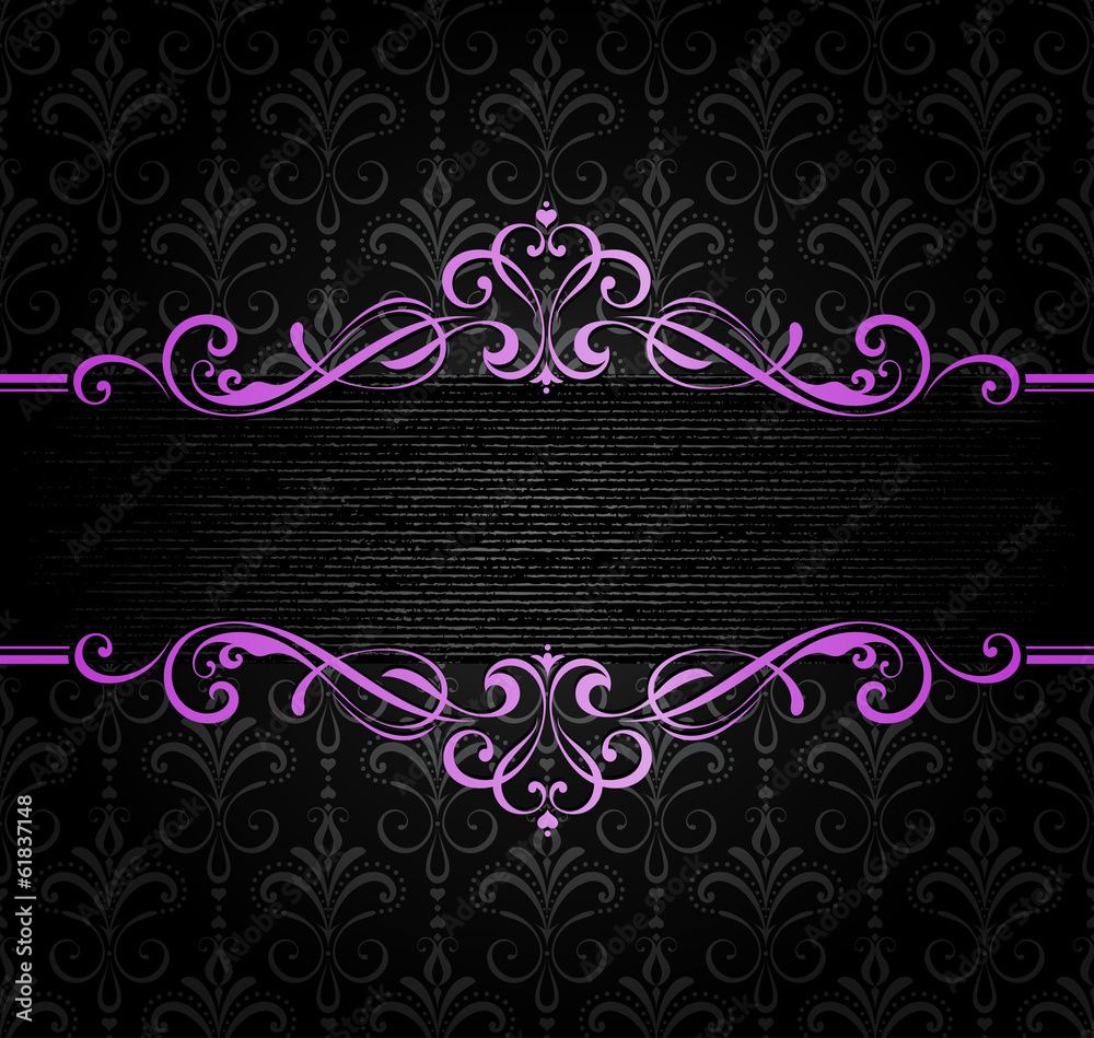 Frame on Seamless Damask Frame on Seamless Damask