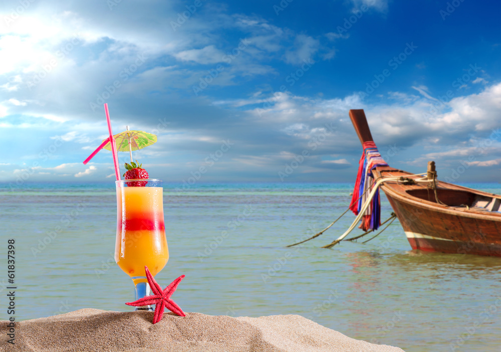 Fresh Cocktail on the beach in Thailand Fresh Cocktail on the beach in Thailand