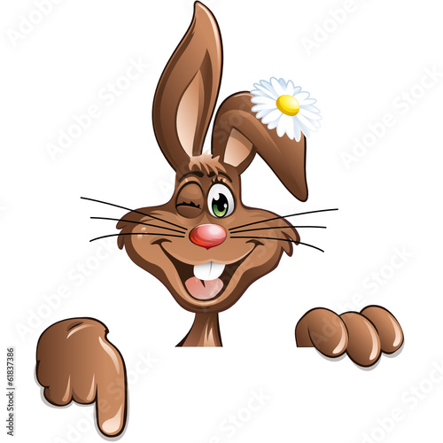 Easter Bunny pointing