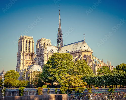 Notre Dame de Paris at sunny day