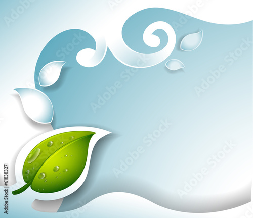 A border design with a leaf