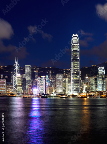 Hong Kong skyline at night