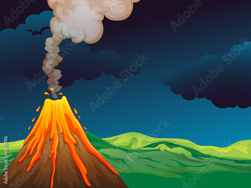 A volcano