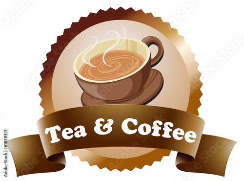 A coffee and tea label