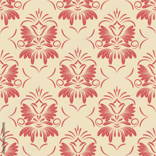 vector seamless backdrop. damask pattern. flower wallpaper