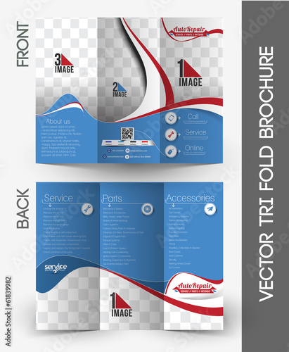 Automobile Center Tri-Fold Brochure Design