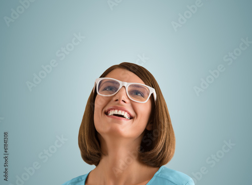 Laughing woman with good sense of humor