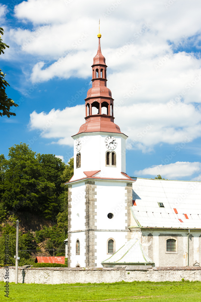 Saint Nicholas church in Bily Kostel nad Nisou, Czech Republic