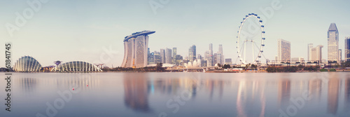 Panoramic image of Singapore`s skyline