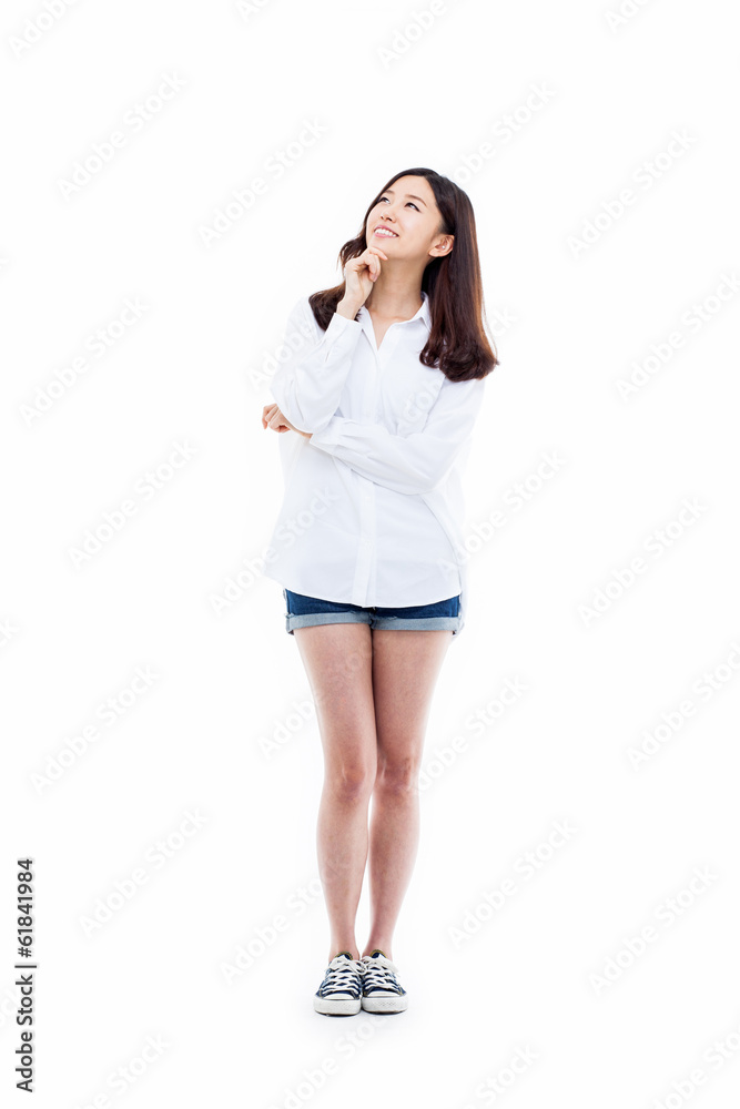 Thinking young Asian woman Thinking young Asian woman