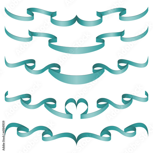 Set of decorative ribbons