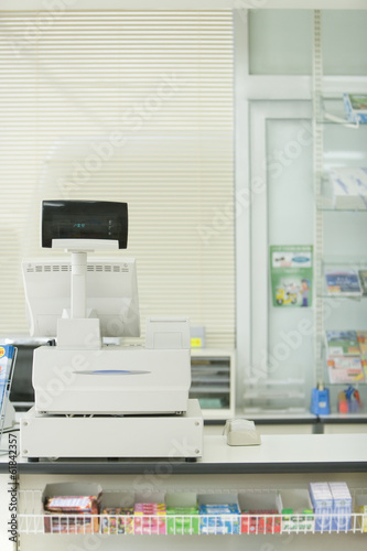 cash register of convenience store