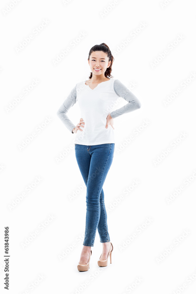 Young Asian woman full shot Young Asian woman full shot